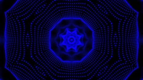 Erstaunliche abstrakte dynamische Partikelwellen-Hintergrundanimation mit Blumen. Vd 2153