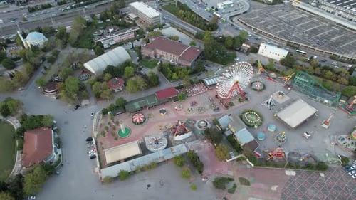Aerial Shot Amusement Park