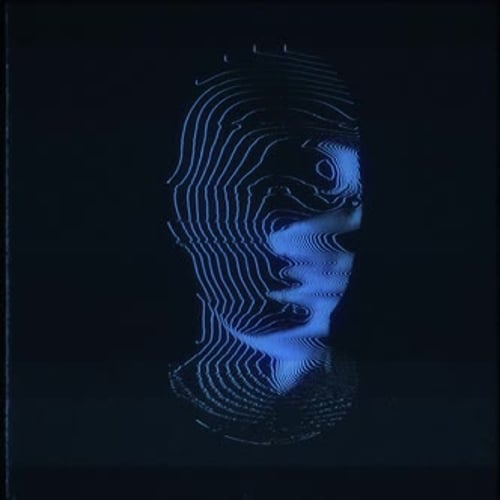 Abstract Futuristic Head Scan Contour Lines Animation