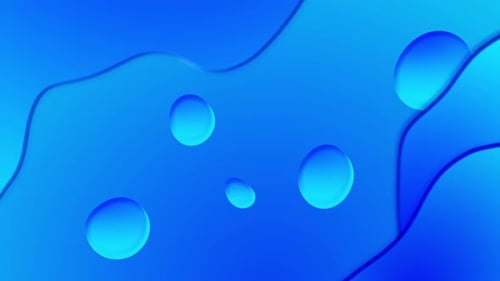 Abstract Blue Fluid Bubbles Seamless Loop Background