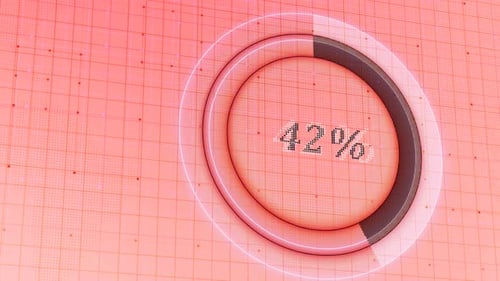 Beweglicher Kreis Rot wartet auf Ladeanimation