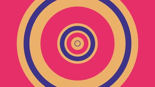 Animated Geometric pattern or background. Abstract moving shapes background, vintage retro colors