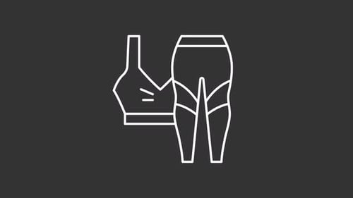 Animated Line Art Reveal of Fitness Apparel