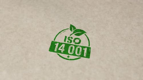 Environmental ISO 14001 Certification Stamp Reveal
