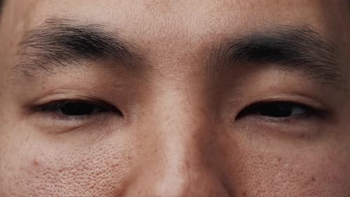 Close Up of Eyes Opening