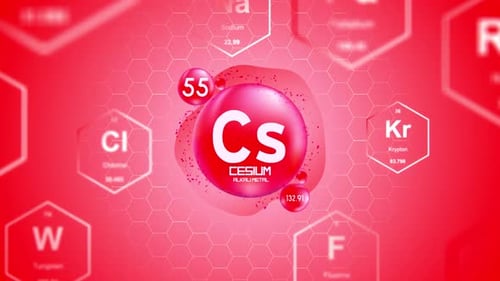 Cesium Periodic Element Cell