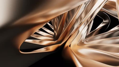Metallic golden curve geometry background