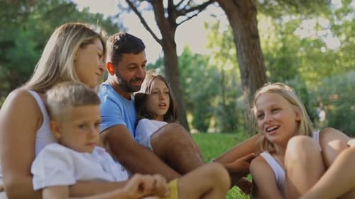 Family Enjoying Quality Time Together in a Park