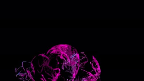 3d Abstract Background Lines and Dots Moving