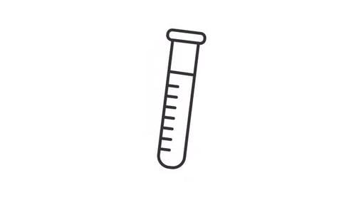 Animated Test Tube Icon Filling with Liquid