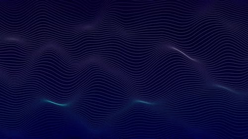 Digital wave white particles form seamless loop motion background. Vd 91