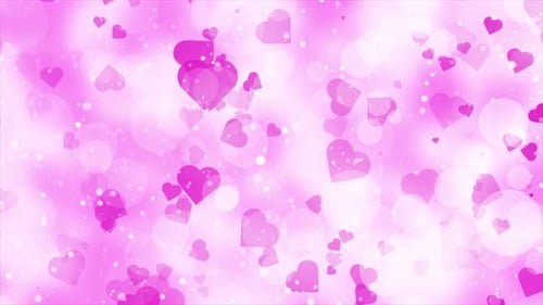 Valentines Day Hearts Background Loop V3