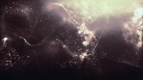 Yellow Glittering Particles Animation Loop