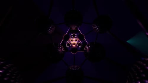 Los patrones psicodélicos brillan en vibrantes tonos neón en un hipnótico bucle VJ sin fisuras