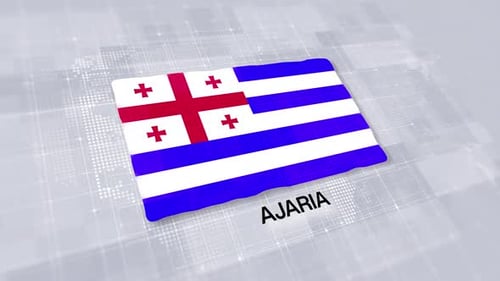 Ajaria Waving Flag Digital Animation Loop