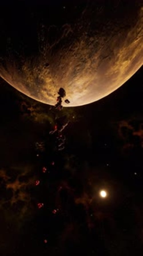 Vertical a Large Cluster of Asteroids Near an Unknown Planet