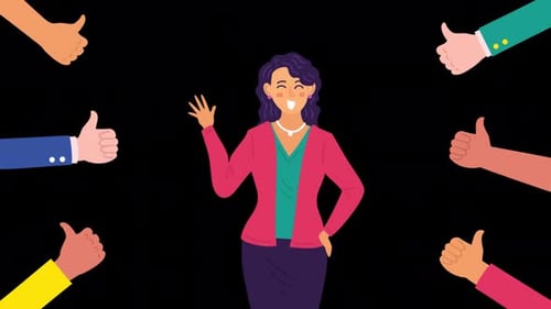 Woman Receives Public Approval Alpha Channel 4K