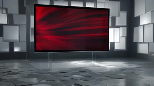 Innovative News Studio Display: 3D Virtual TV Set