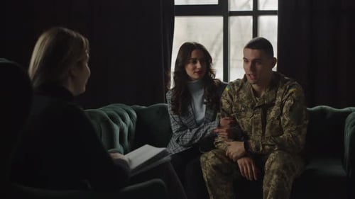 Couple in Therapy Session with Counselor