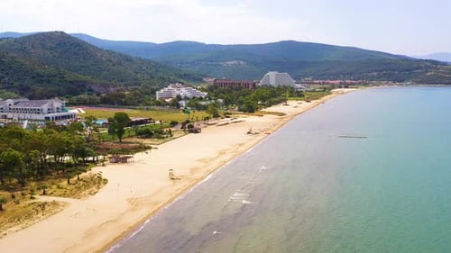 aerial view of empty beach
