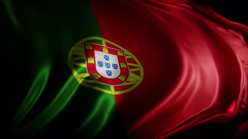 Realistic Waving Portugal Flag Animation for National Events
