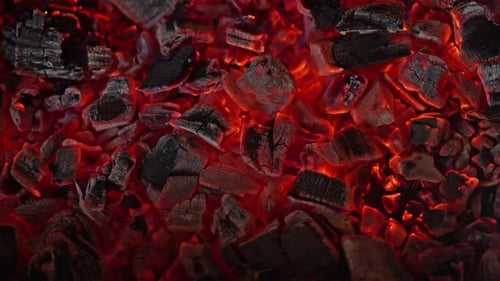 Slowmotion Shooting of Glowing Embers