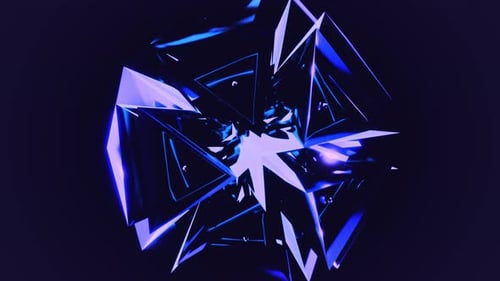 Shattered glass explodes purple