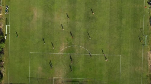 Aerial video over soccer training fields in Ayia Napa Cyprus