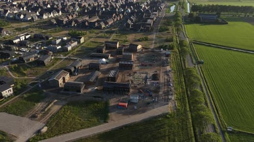 Construction of new housing, residential area, real estate, suburban.