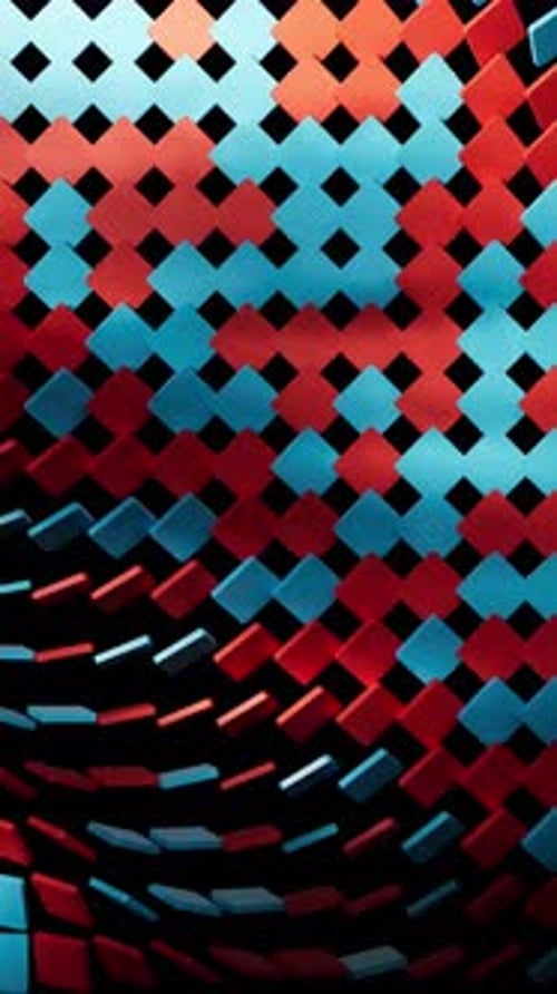 Orange And Blue Minimalist Geometric Wall Abstract Background