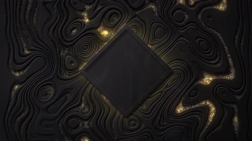 Luxury Liquid Gold Square Background