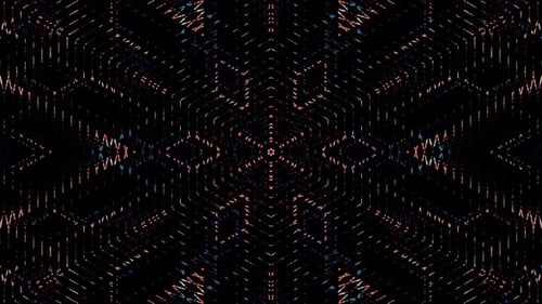 Abstract Glowing Hexagon Grid Looping Animation Background