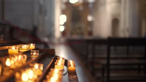 Prayers Candles in Catholic Church