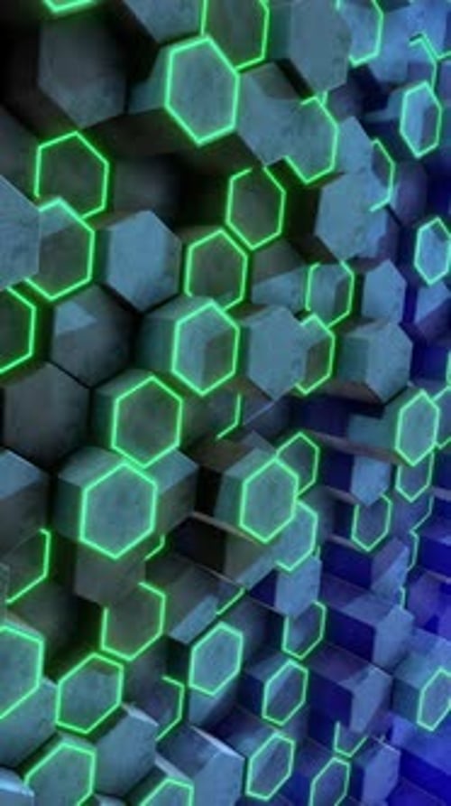 Concrete 3D Hexagons Background