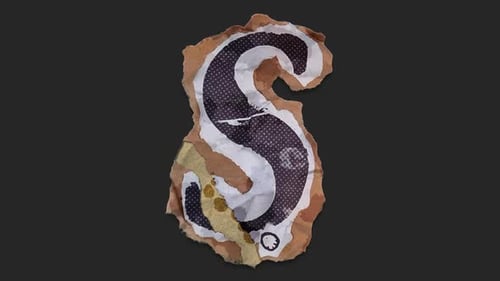 Grunge Paper Tear Letter Reveal Animation