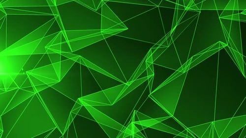 Geometric Patterns On A Plexus Canvas Green