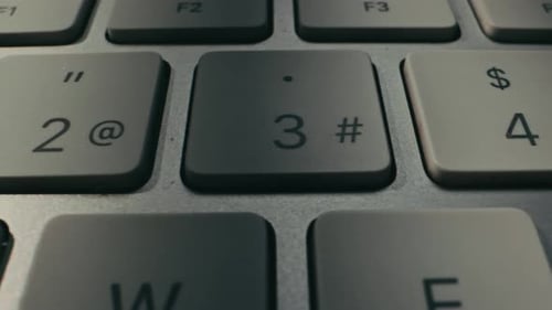 Close Up of a Modern Computer Keyboard