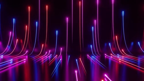 Neonlichtspuren. Animation in einer Schleife