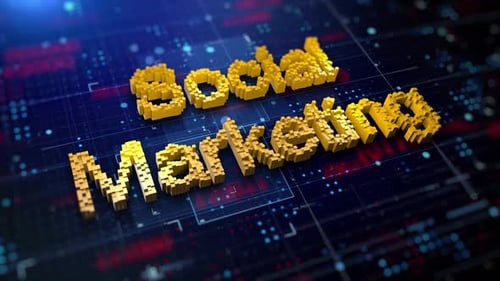 Futuristic Social Marketing Pixel Text Animation