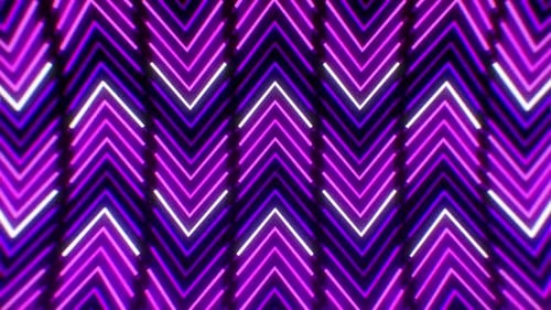 Abstract Looping Neon Chevron Pattern Background