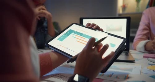 Business Meeting in a Modern Workplace Setting