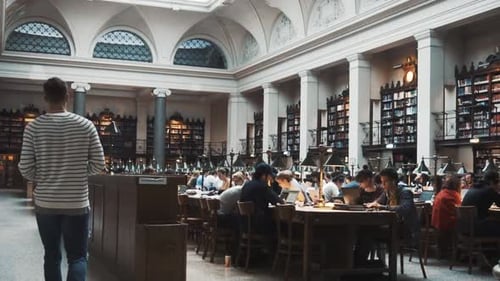 Historic Library Interior