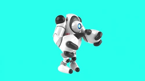 Fun 3D cartoon robot talking (with alpha channel)
