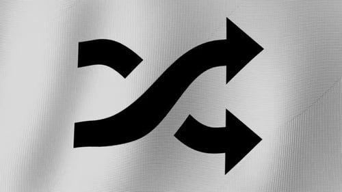 Shuffle Arrows Icon Wave White Background Loop