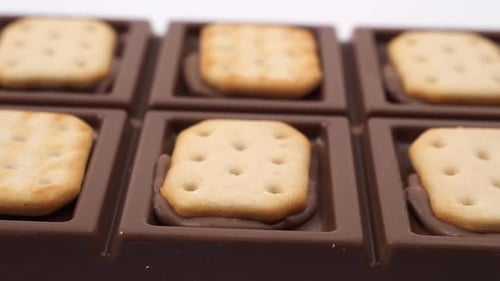 Chocolate Bar with Cracker and Chocolate Filling