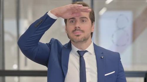 Portrait of Young Businessman Searching New Opportunity