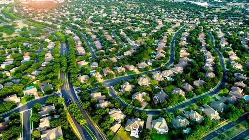 Aerial view of Real Estate Buildings and Development, Texas City, USA