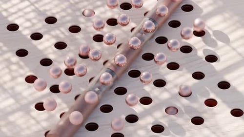 3D-Animation mit springenden Murmeln