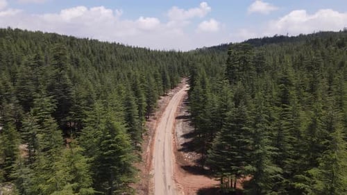 Aerial Mountain Road