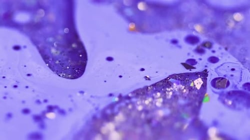Shimmering Gel Sparkling Oil Drip Purple Glitter